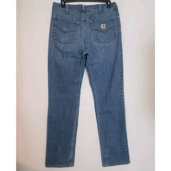 Carhartt Mens Jeans Traditional Fit Denim Straight Leg 36x36‎ tag 36x35 measured - Picture 2 of 10